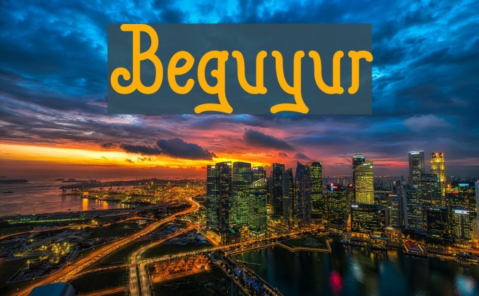 Beguyur Font examples