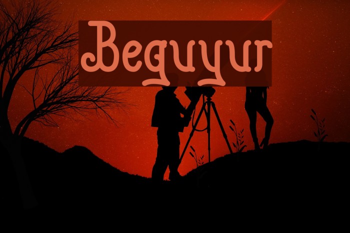 Beguyur Font examples