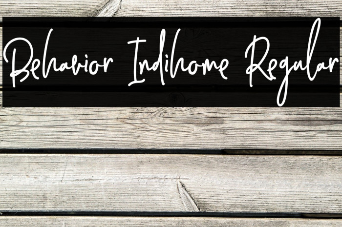 Behavior Indihome Regular Font examples