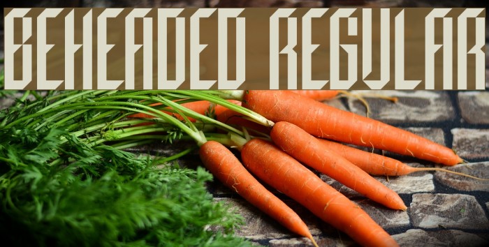 Beheaded Regular Font examples