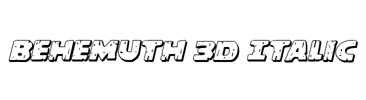 Behemuth 3D Italic  नि: शुल्क फ़ॉन्ट्स डाउनलोड