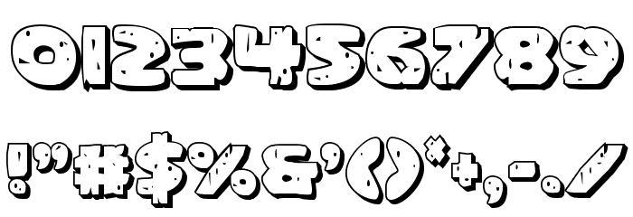 Behemuth 3D Font OTHER CHARS