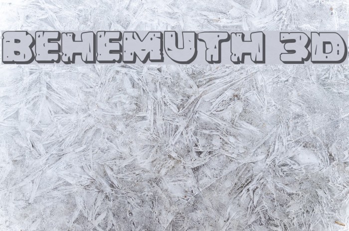 Behemuth 3D Font examples