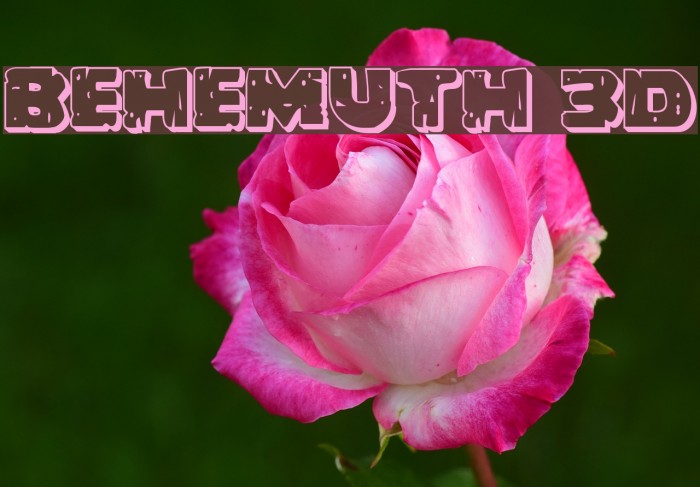 Behemuth 3D Font examples