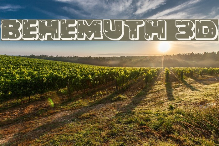 Behemuth 3D Font examples