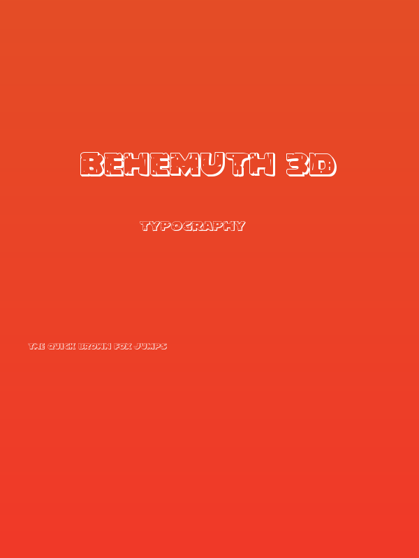 Behemuth 3D Poster