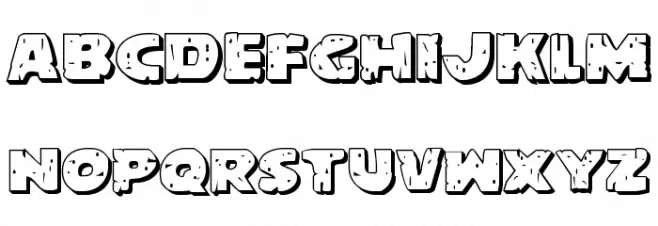 Behemuth 3D Font Litere mici