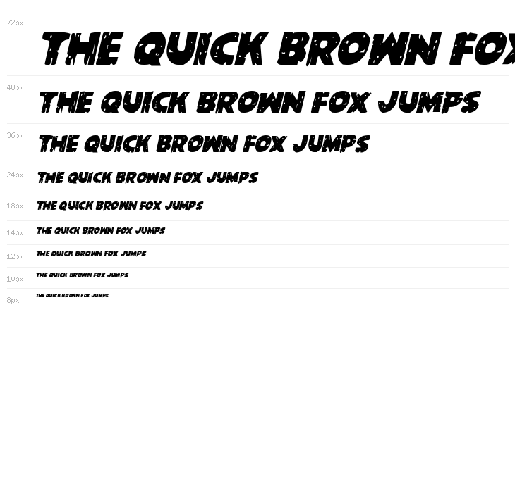 Behemuth Condensed Italic Waterfall