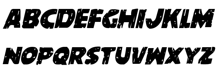 Behemuth Condensed Italic Font LOWERCASE