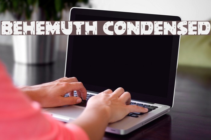 Behemuth Condensed Font examples