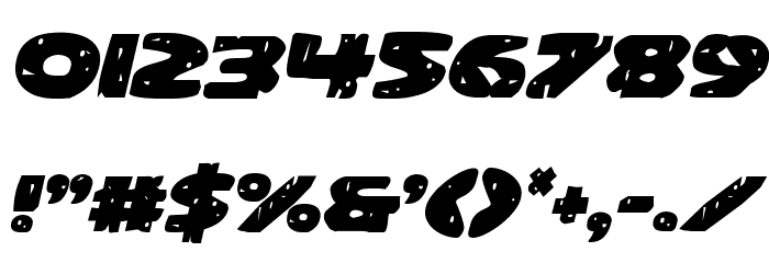Behemuth Expanded Italic Font OTHER CHARS