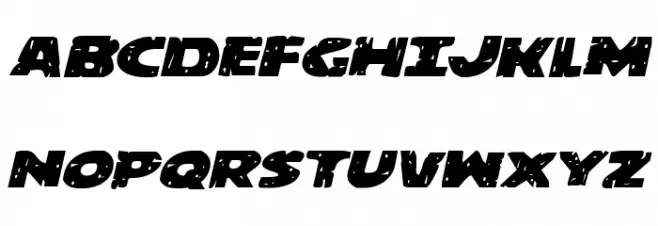 Behemuth Expanded Italic Caratteri MAIUSCOLE
