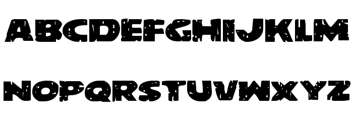 Behemuth Expanded Font LOWERCASE