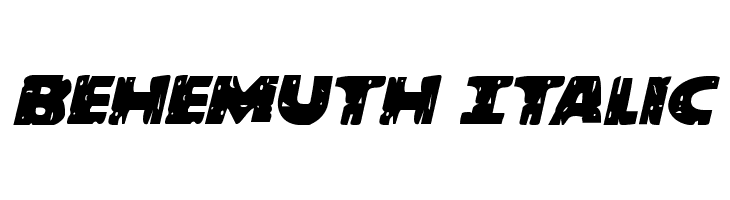 Behemuth Italic  フリーフォントのダウンロード
