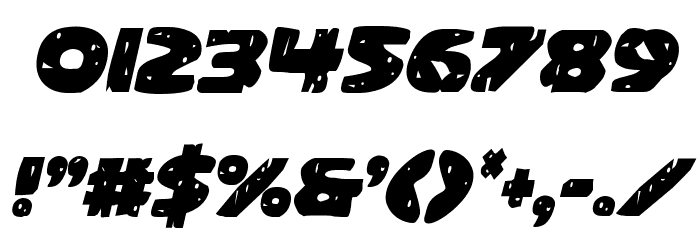 Behemuth Italic Font OTHER CHARS
