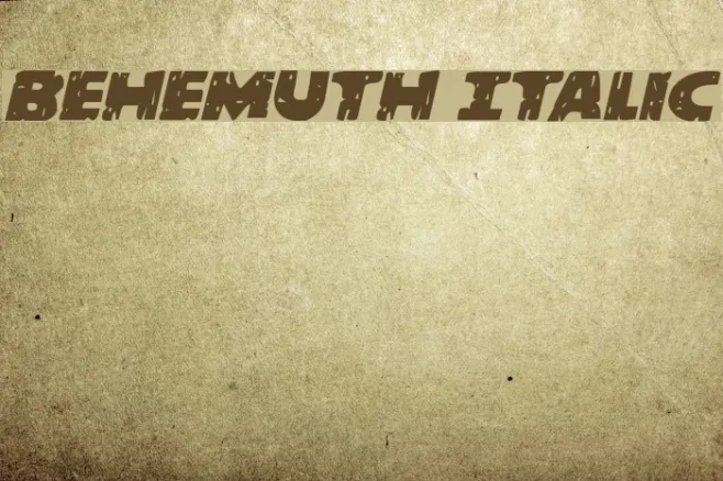 Behemuth Italic Example 1