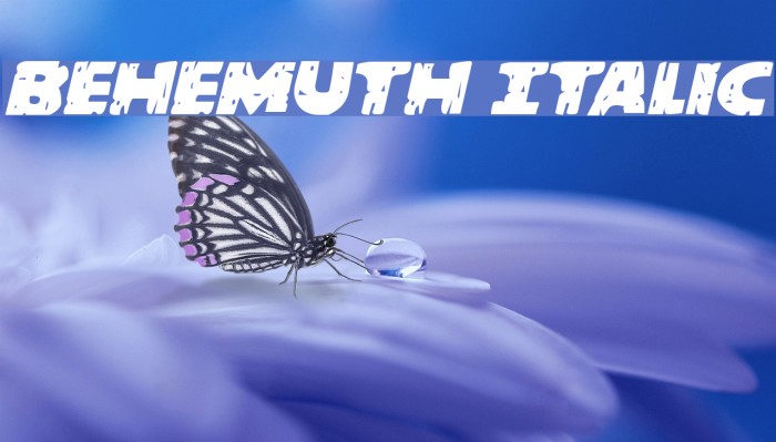 Behemuth Italic Font examples