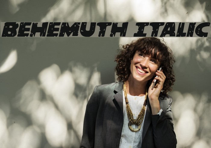 Behemuth Italic Font examples