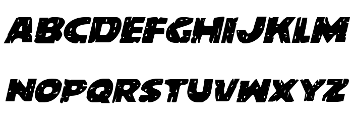 Behemuth Italic Font LOWERCASE