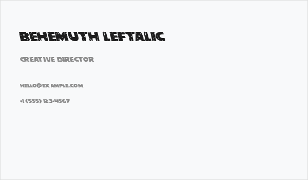 Behemuth Leftalic Business Card