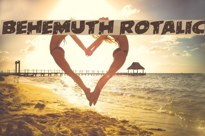 Behemuth Rotalic Font examples