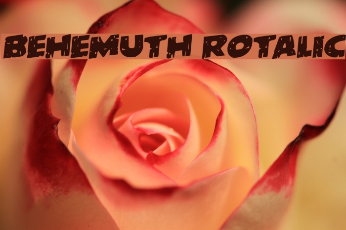 Behemuth Rotalic Font examples