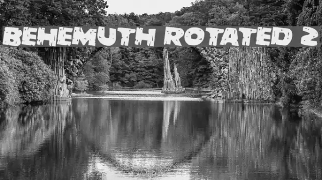 Behemuth Rotated 2 Font examples