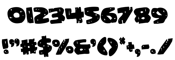 Behemuth Rotated Font OTHER CHARS