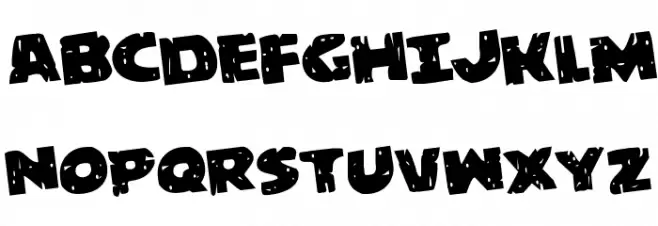 Behemuth Rotated Caratteri MAIUSCOLE