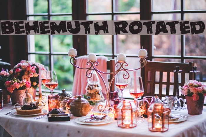 Behemuth Rotated Font examples