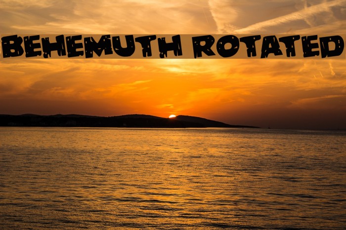 Behemuth Rotated Font examples