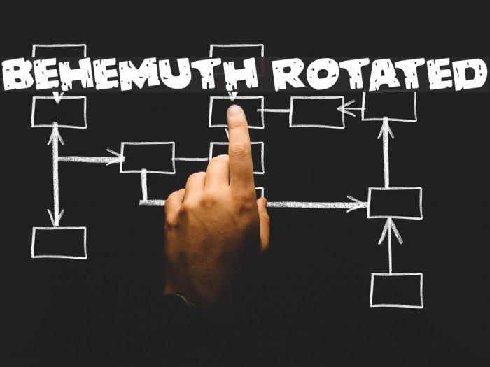 Behemuth Rotated Font examples