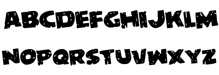 Behemuth Rotated Font LOWERCASE