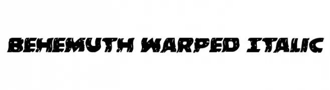 Behemuth Warped Italic  Fuentes Gratis Descargar