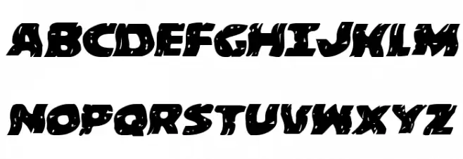 Behemuth Warped Italic خط أحرف كبيرة
