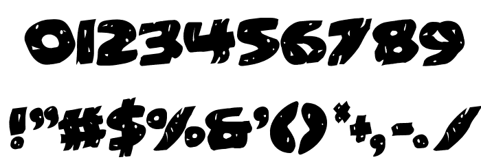 Behemuth Warped Rotalic Font OTHER CHARS