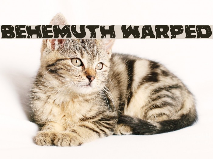 Behemuth Warped Font examples