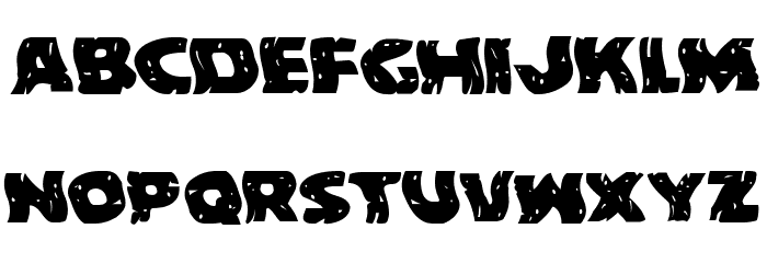 Behemuth Warped Font LOWERCASE