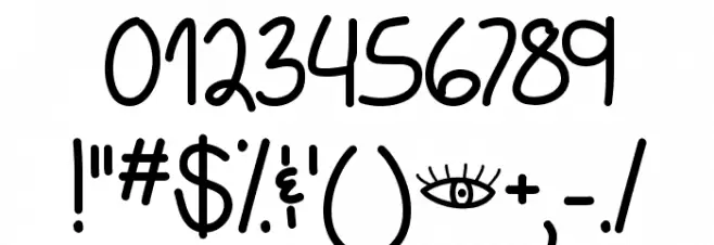 Behind Blue Eyes Font OTHER CHARS