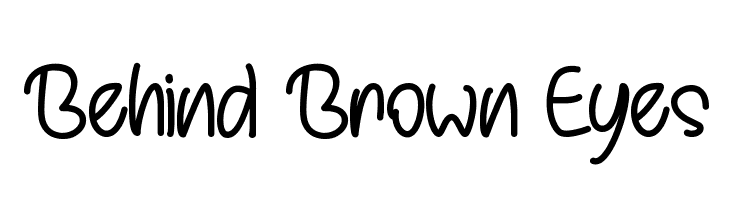 Behind Brown Eyes  font caratteri gratis