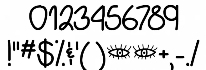 Behind Brown Eyes Font OTHER CHARS