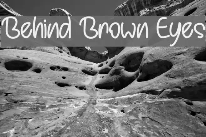 Behind Brown Eyes Font examples