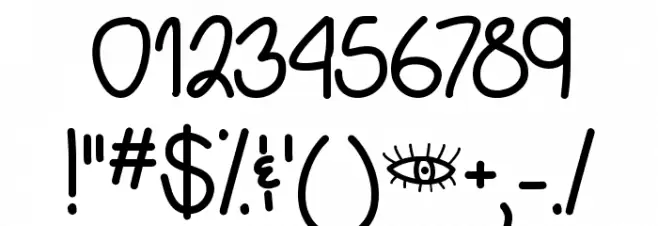 Behind Green Eyes Font OTHER CHARS