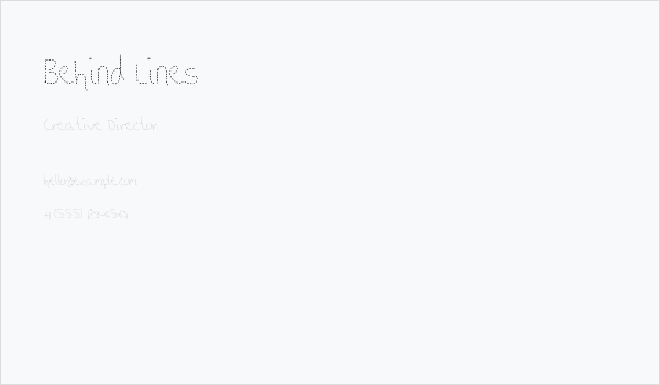 Behind Lines Business Card