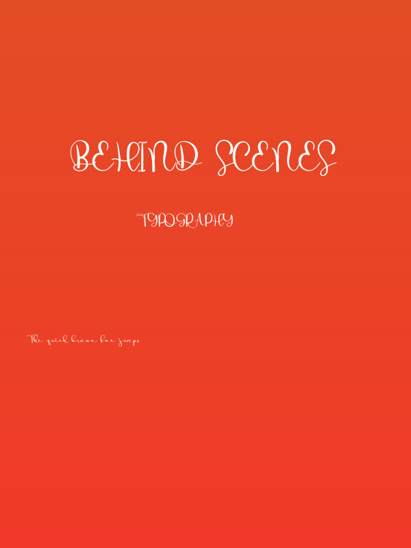 Behind Scenes Poster