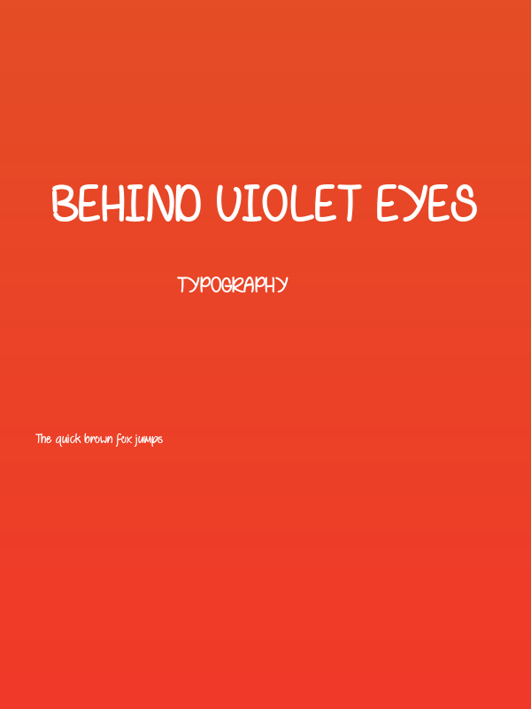 Behind Violet Eyes Poster
