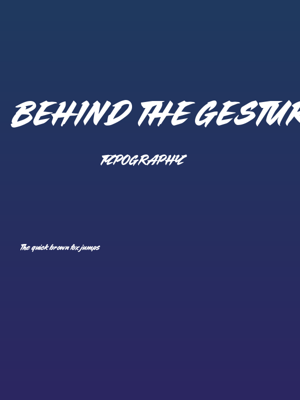 Behind the Gesture Poster