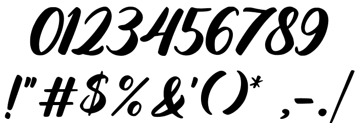 Behind the Painter Font OTHER CHARS