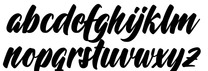 Behind the Painter Font LOWERCASE