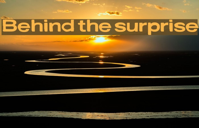 Behind the surprise Example 1